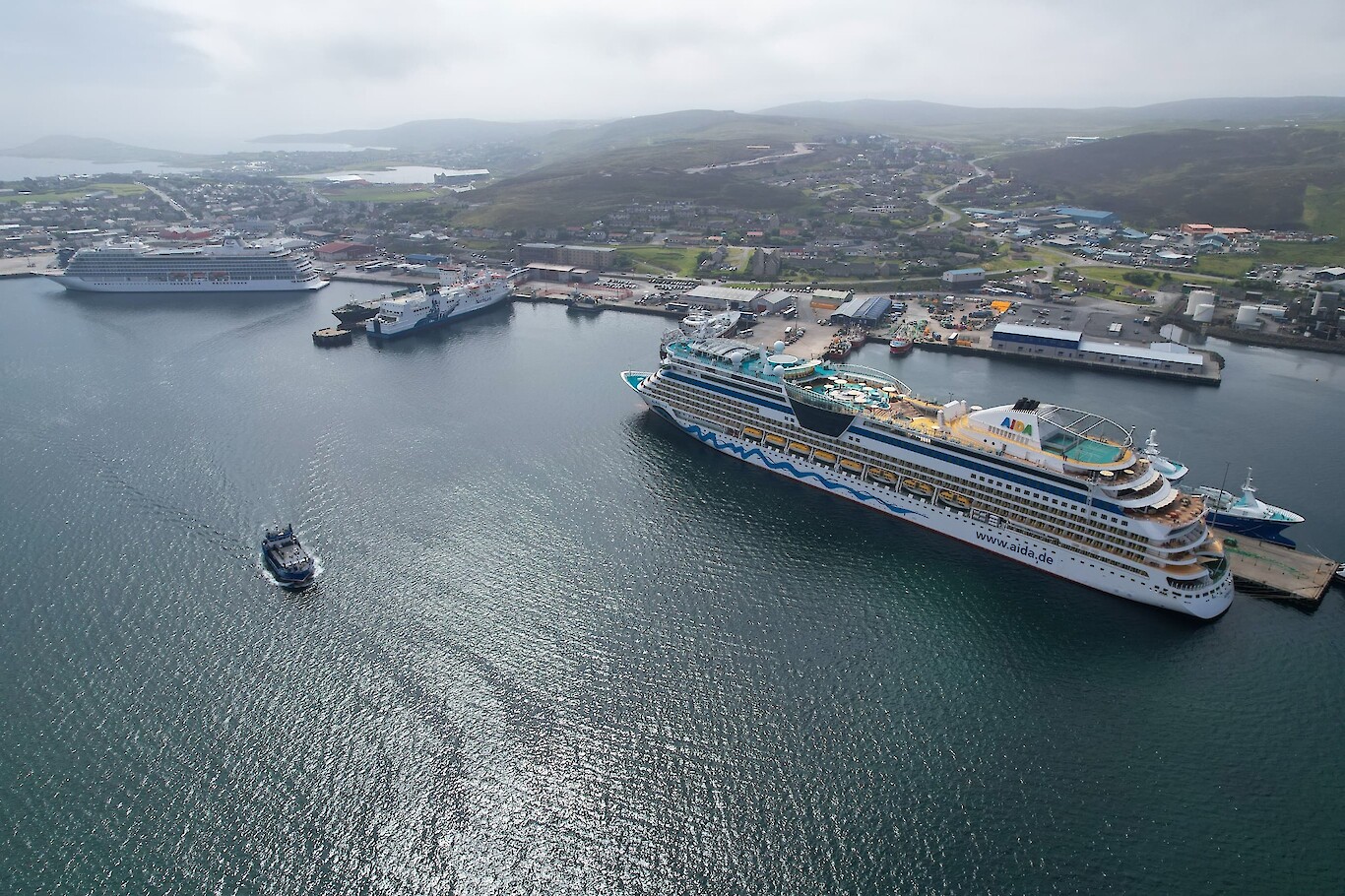 Lerwick Harbour set all-time records for the number of cruise arrivals, tonnage and passengers in 2024. Photo: Alexander Simpson (Image at LateCruiseNews.com - October 2024